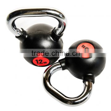 Wholesale Rubber coated kettlebell rubber kettlebell for gym equipment crossfit equipment