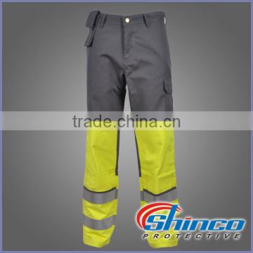 Wholesale cotton hi-vis oil resistant fireproof welding safety work pants