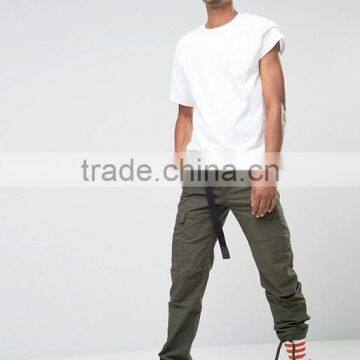 2016 High Quality Custom Logo Short Sleeve Crew Neck White Men's 100% Cotton 180gsm Anti Shrink Fixed Cuffs Casual Blank T-Shirt photo-4