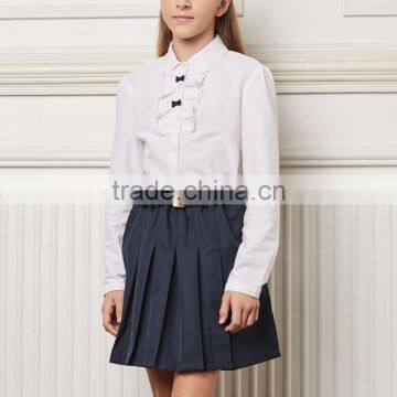 School Girls Cotton Long Sleeve Shirt High School Apparel