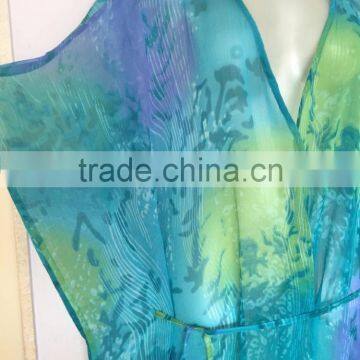Chiffon Cover up Kaftan CAFTAN Tunic Poncho Blouse photo-2