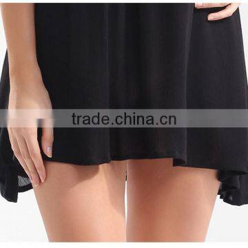 Black O Neck Korean Lace Casual Blouse for Fat Woman photo-4