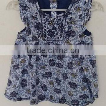 2016 Baby Girls Printed and Embroidered Dress for Summer