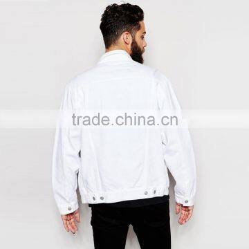 Wholesale White Plain Denim Jacket Fashion Design Fancy Wear photo-2