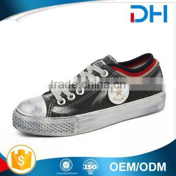 Woman made old dirty style canvas shoes wholesale