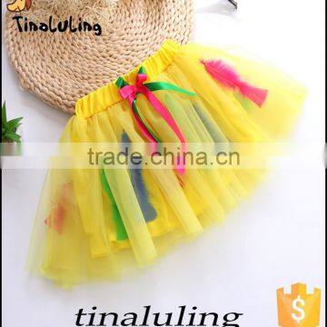 new model children rainbow basic tutus kids tulle skirts girls' pettiskirt