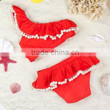 Girls Pink Swimwear One Piece Suit With Hat Best Selling Products 2017 in Usa photo-3