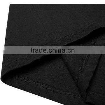 Customized Blank Printing Black Tee Fashion Hip Hop Design Men T-shirt photo-6