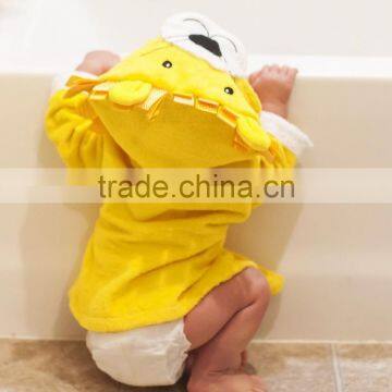Yellow Lion Terry Cotton Hooded Bathrobe for Promotion photo-6