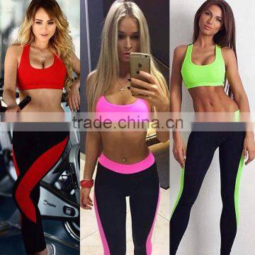 Women Sexy Sport Gym Yoga Vest Bra Sports factory wholesale custom Legging sportswear Sets