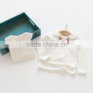 S60622B 2017 New Autumn Girls Cotton Doll Collar Shirts Girl Children Animal Priting Long Sleeve T-shirts photo-3