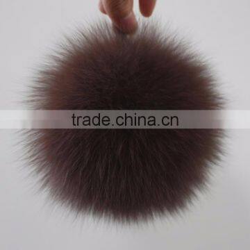 Myfur Genuine Pure White Soft Fox Fur Bobble Bag Charm Animal Fur Aceessory photo-3