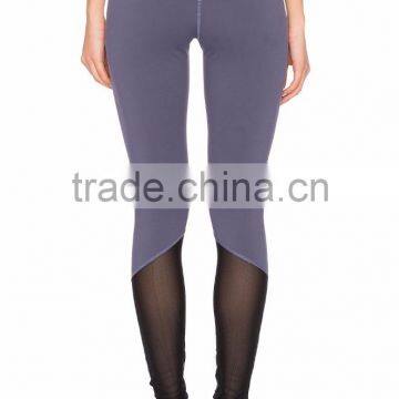 Hot Selling Custom Design Women Colorful Mesh Insert Yoga Pants/sheer Mesh Yoga Leggings photo-4
