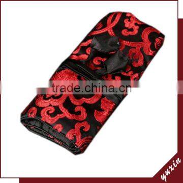 2015 New Arrived High Quality Silk Brocade Jewelry Roll Pouch JR025