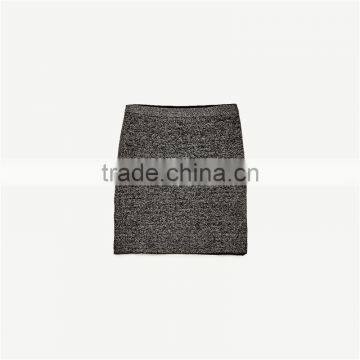 2017 OEM Spring Cozy Elasticated Shiny Tight Mini Skirt photo-6