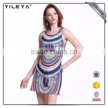 Oem & Odm Short Printed Bohemian Style Woman Dress photo-2