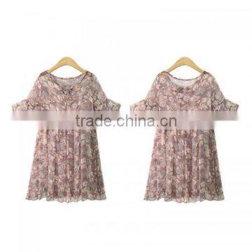 2017 New Design Chiffon Plus Size One-piece Dress Big Pendulum Type for Lady\'s Dress photo-2