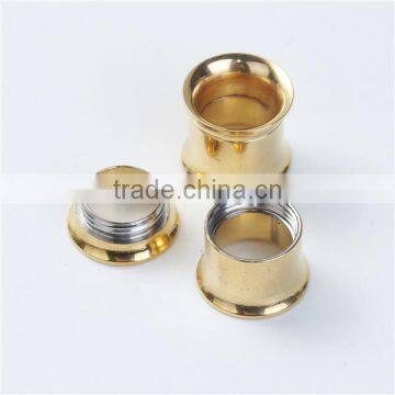 8mm Stainless Steel Ear Stretcher Expander Bobbin Gold Plated Body Piercing Jewelry photo-3
