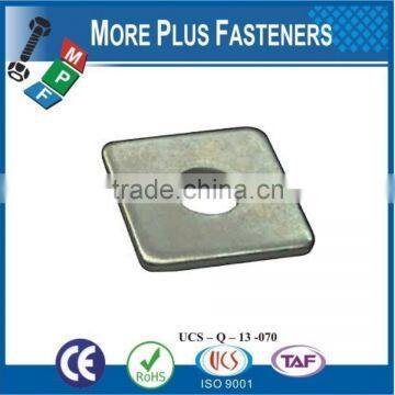 Made in Taiwan Brass Flat Silver Galvanized Stainless Steel Square Washer photo-6