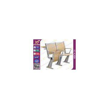 Folded Lecture Hall Seating With Desk , School Furniture Lecture Room Chairs