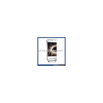 Double side roll up display stand