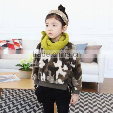 Lovely cute winter wholesale camo hoodies for children from china factory