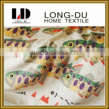 hot sale lovely fish pattern soft bath towels