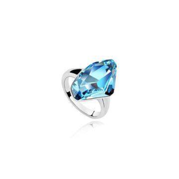 Luxury Personalized Jewelry Rings Jewelry Manufacturers Selling Wholesale Genuine Blue Austrian Crystal Ring