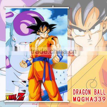 Hot sale Japanese Cartoon dragon ball z fancy printed anime wallscrolls 60*90cm