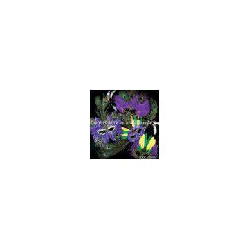 Glitter Mardi Gras Feather Masks