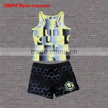 elastic sublimation cheerleading uniforms for women