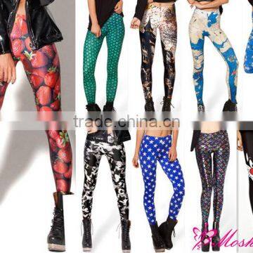 2015 Custom Printed Leggings Pluse Size Wholesale Digital Printing Fabric