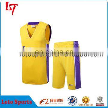 100%polyester cut and sew basketball uniform wholesale team traning jersey