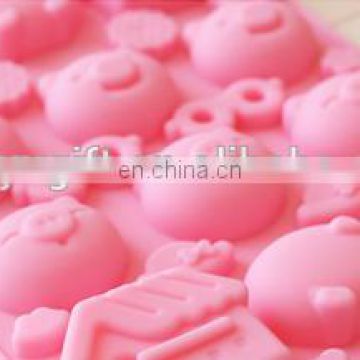 pink little pig silicone baking mold/ice cream pop mold