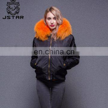 2017 New Down For The Winter Mens Pilot Orange Fur Bomber Jacket photo-4