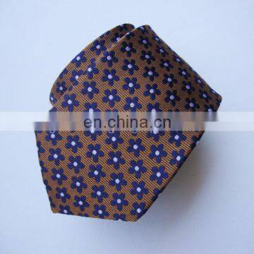 Flower Design 100% Silk Jacquard Weave Tie