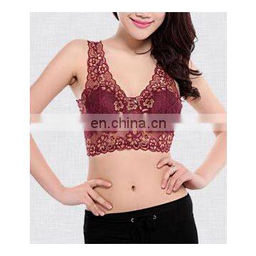 wholesale yoga sports girl tube sexy bra/fashion lace bra/wireless bra