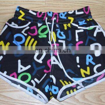 2016 Beach Fashion 100% Polyester letter printing women swim shorts