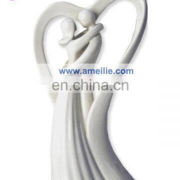 A07383 White Ceramics Wedding Cake Toppers Wholesale