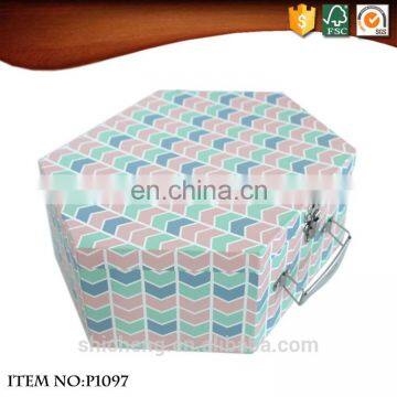 Small Hexagonal Craft Cardboard Suitcases photo-4