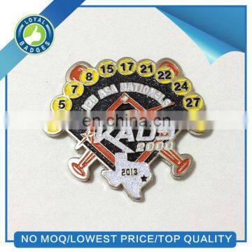 Promotional baseball sports soft enamel custom badge