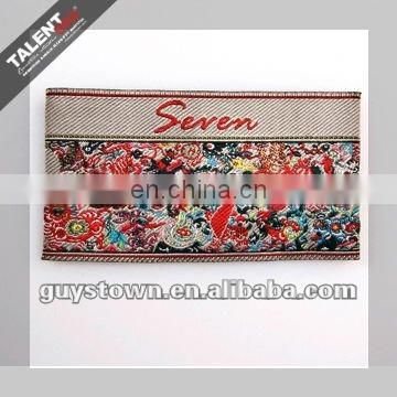 custom cheap fashion colorful embroidered woven garment labels