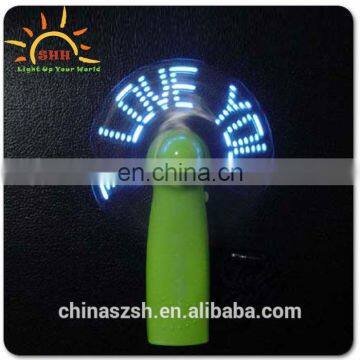 China Wholesale Portable Handheld Led Flashing Mini Message Fan