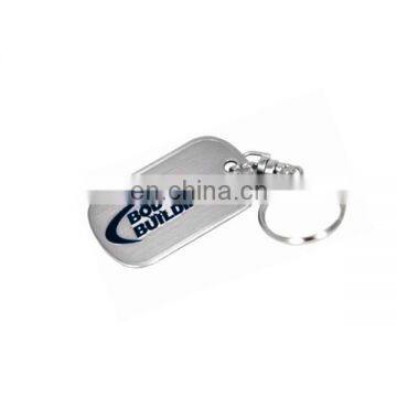 Laser Engraved Heart Aluminum Dog Tag Keychain