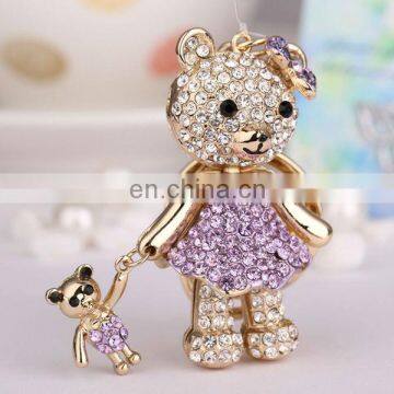 HOTEST CUSTOM DELICATE ANIMAL CRYSTAL GIRL CUTE GIFT KEYCHAIN