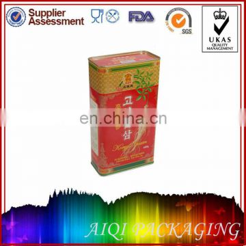 metal ginseng tins with lids