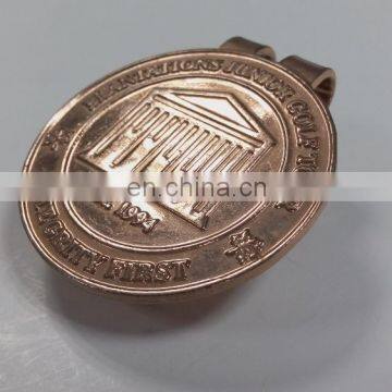 Custom American Style Hat Clip in Die Cast Process and Shiny Copper Plating photo-3