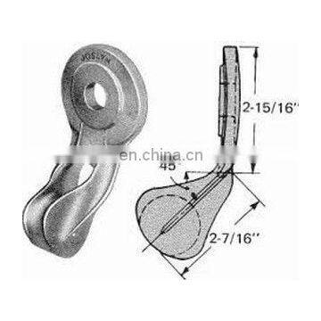 factory price HDG forged mild steel straight thimble eyelets