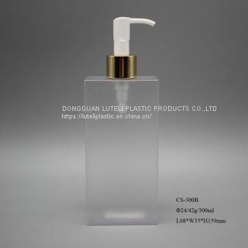 Free Sample 400ml Transparent PETG Plastic Empty Rectangle Bottle for Personal Cosmetic photo-4