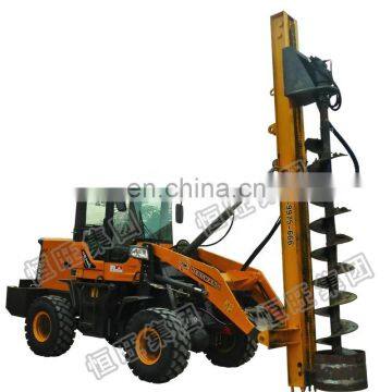 Hydraulic small foundation micro helical ground screw pile driver